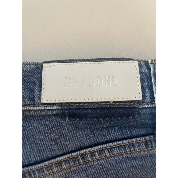 RE/DONE 90s High Rise Ankle Crop Vintage Indigo Destroy Jeans Size 28‎ New - Picture 10 of 10